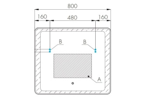 Зеркало Соул 800x700 - 2