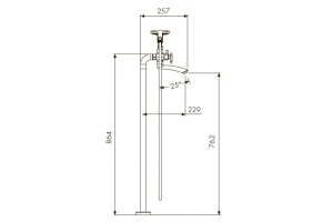 Смеситель для ванны с душем KAISER Trio (57222) - 2