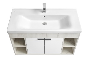 Тумба под раковину Aquaton Флай 100 белый-светлое дерево