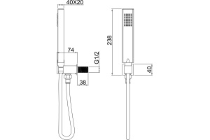 Душевой гарнитур Allen Brau Infinity 5.21021-00 хром - 2