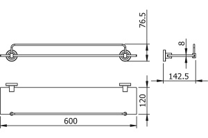 Полка Langberger Burano 11051F - 2