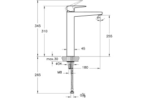 Смеситель для раковины VitrA Root Square медный - 2