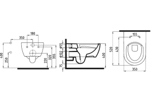 Унитаз подвесной beWash Melville со смесителем функцией биде сиденьем микролифт белый  - 2
