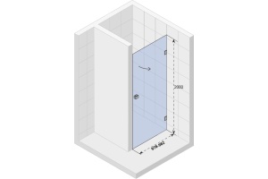 Душевая дверь Riho Scandic 98.2 см (GX0003202) - 3