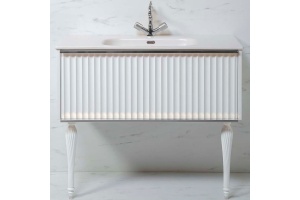 Тумба под раковину Armadi Art Vallessi Avangarde 100 белый - хром