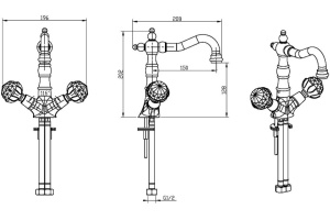 Смеситель Boheme Imperiale Presente 332 для раковины - 2