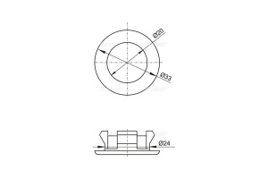 Обрамление перелива умывальника AlcaPlast  (A22) - 2