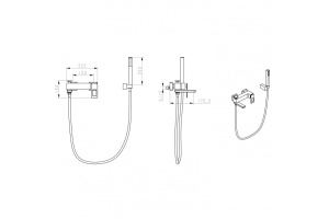 Смеситель для ванны Boheme Q золото с красным - 2
