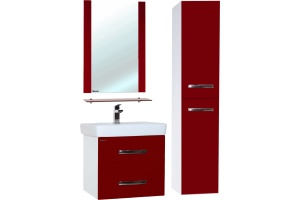 Тумба для комплекта Bellezza Рокко 50 подвесная, красная (мини) - 2