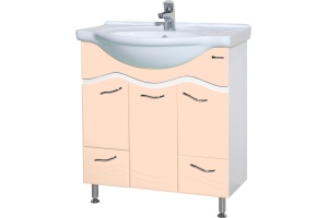 Тумба с раковиной Bellezza Мари 85 белая/бежевая - 3