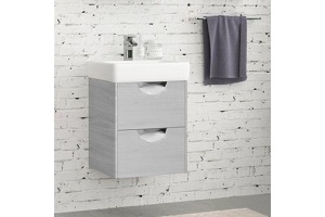 Тумба с раковиной Aquaton Сильва 50 светлое дерево - 2