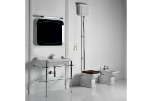 Kerasan Waldorf Металлическая структура для раковины 100см, со стеклянной полочкой, цвет хром (из 2-х коробок: арт. 919690+920290 и 919901)