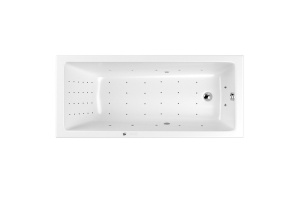 Акриловая ванна Whitecross Wave 160х80 белая хром с гидромассажем