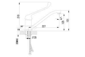 Смеситель для раковины Lemark Project хром (LM4604C) - 2