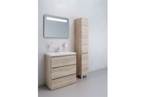 Тумба с раковиной Am.Pm Gem S 75 напольная, светлый дуб - 2