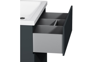 Тумба для комплекта AM.PM Gem 75 графит матовый, напольная, с 2 ящиками - 3