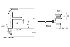 Смеситель Jacob Delafon Purist E14402-4A-CP для раковины - 3