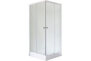 Душевой уголок Royal Bath HP 80х80 с поддоном профиль белый стекло матовое - 2