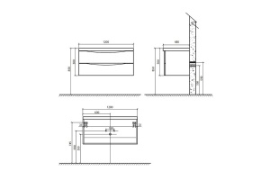 Тумба под раковину Belbagno Ancona-n 80 белый - 3