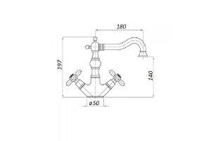 Смеситель для раковины Magliezza Classico золото (50118-do) - 2