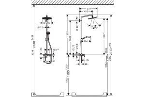 Душевая стойка Hansgrohe Croma Select 280 Air 1jet Showerpipe 26791000 - 2