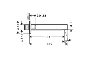 Излив для ванны Hansgrohe Finoris черный матовый - 2