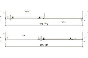 Душевая дверь Veconi Vianno 100, черный (VN72B-100-01-C4) - 2