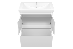 Тумба с раковиной Misty Алиса 75 белая глянцевая - 2