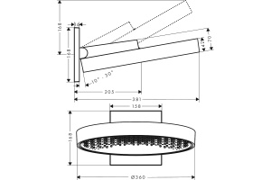 Верхний душ Hansgrohe Rainfinity 26230700 - 3