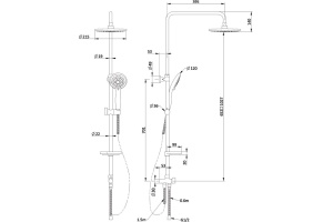 Душевая стойка Swedbe Calypso 5007 - 2