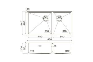 Мойка кухонная Omoikiri Taki графит (4997039) - 2