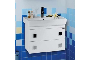 Тумба с раковиной Vod-Ok Квадро 60 белая