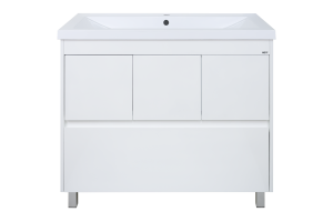 Тумба с раковиной Misty Алиса 90 напольная белая