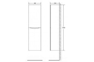 Шкаф BelBagno FLY-MARINO 1500 40 Rovere Grigio - 2