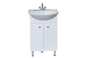 Тумба под раковину Misty Уют 45 белая глянцевая