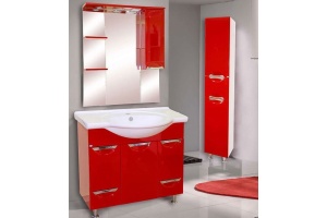 Зеркало Misty Жасмин 85 с подсветкой, красная эмаль R - 2