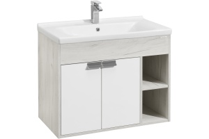 Комплект мебели Aquaton Флай 80 белый-светлое дерево - 3