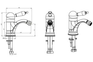 Смеситель для биде Boheme Tradizionale золото - 2