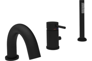 Смеситель Paffoni Light LIG047NO на борт ванны, черный