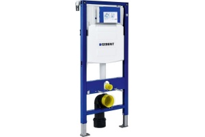 Система инсталляции для унитазов Geberit Duofix UP320 111.300.00.5 с кнопкой смыва матовый хром/хром, шумоизоляцией и креплениями - 2