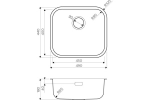 Мойка кухонная Omoikiri Omi 49-U-AB латунь - 2