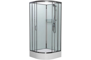 Душевая кабина Frank Brilliant 100х100 хром стекло прозрачное