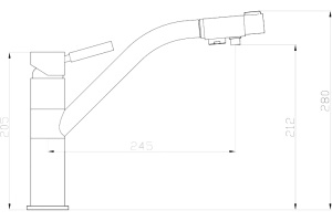 Смеситель Zorg Sanitary ZR 401 KF nickel для кухонной мойки - 2