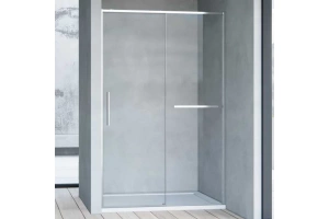 Душевая дверь Vincea Slim Soft 150х200 профиль хром стекло прозрачное