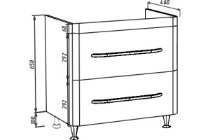 Тумба для комплекта Bellezza Олимпия 80 орех - 3