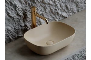 Раковина накладная Ceramica Nova Element 45.5х32.5 бежевая матовая - 2