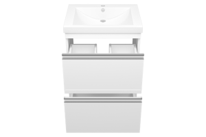 Тумба под раковину Misty Ингрид 60 белая глянцевая - 2