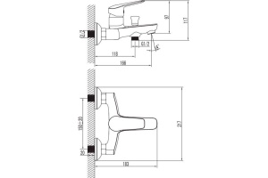Смеситель для ванны, Torr, IDDIS, TORSB00i02WA - 2