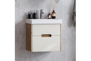 Комплект мебели Aquaton Оливия 55 светлое дерево-бежевый - 2