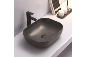 Раковина накладная CeramaLux NC 50.5 см серый матовый (78104MDH-2) - 2